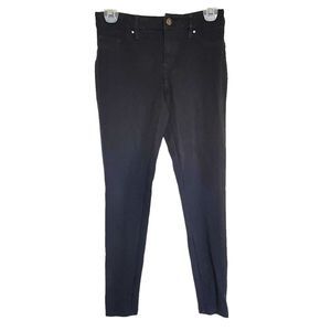 Calvin Klein Womens Pants Size 0  Black Viscose Blend Straight Leg Stretch Slim